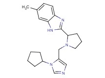 2-{1-[(1-cyclopentyl-1H-imidazol-5-yl)methyl]-2-pyrrolidinyl}-6-methyl-1H-benzimidazole