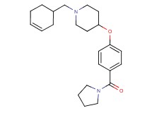 1-(3-cyclohexen-1-ylmethyl)-4-[4-(1-pyrrolidinylcarbonyl)phenoxy]piperidine