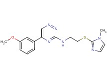 5-(3-methoxyphenyl)-N-{2-[(1-methyl-1H-imidazol-2-yl)thio]ethyl}-1,2,4-triazin-3-amine