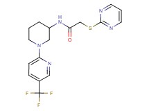 2-(2-pyrimidinylthio)-N-{1-[5-(trifluoromethyl)-2-pyridinyl]-3-piperidinyl}acetamide