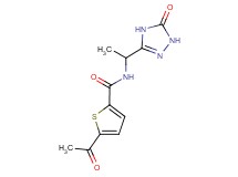 5-acetyl-N-[1-(5-oxo-4,5-dihydro-1H-1,2,4-triazol-3-yl)ethyl]thiophene-2-carboxamide
