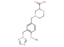 4-[4-methoxy-3-(1H-1,2,4-triazol-1-ylmethyl)benzyl]-2-morpholinecarboxylic acid