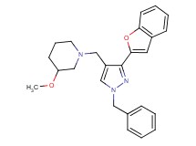1-{[3-(1-benzofuran-2-yl)-1-benzyl-1H-pyrazol-4-yl]methyl}-3-methoxypiperidine