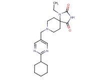 8-[(2-cyclohexyl-5-pyrimidinyl)methyl]-1-ethyl-1,3,8-triazaspiro[4.5]decane-2,4-dione