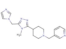 3-({4-[5-(1H-imidazol-1-ylmethyl)-4-methyl-4H-1,2,4-triazol-3-yl]piperidin-1-yl}methyl)pyridine