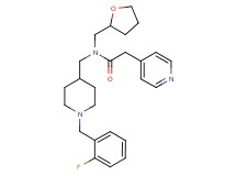 N-{[1-(2-fluorobenzyl)-4-piperidinyl]methyl}-2-(4-pyridinyl)-N-(tetrahydro-2-furanylmethyl)acetamide