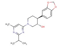 (3S*,4S*)-4-(1,3-benzodioxol-5-yl)-1-(2-isopropyl-6-methylpyrimidin-4-yl)piperidin-3-ol