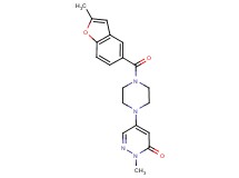 2-methyl-5-{4-[(2-methyl-1-benzofuran-5-yl)carbonyl]-1-piperazinyl}-3(2H)-pyridazinone