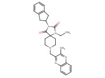 3-(2,3-dihydro-1H-inden-2-yl)-1-ethyl-8-[(3-methyl-2-quinoxalinyl)methyl]-1,3,8-triazaspiro[4.5]decane-2,4-dione