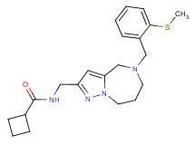 N-({5-[2-(methylthio)benzyl]-5,6,7,8-tetrahydro-4H-pyrazolo[1,5-a][1,4]diazepin-2-yl}methyl)cyclobutanecarboxamide