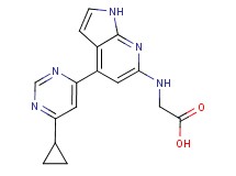 N-[4-(6-cyclopropylpyrimidin-4-yl)-1H-pyrrolo[2,3-b]pyridin-6-yl]glycine
