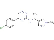 5-(4-chlorophenyl)-N-[1-(1-methyl-1H-pyrazol-4-yl)ethyl]-1,2,4-triazin-3-amine