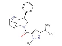 (2R*,3S*,6R*)-5-[(3-isopropyl-1-methyl-1H-pyrazol-5-yl)carbonyl]-3-phenyl-1,5-diazatricyclo[5.2.2.0~2,6~]undecane
