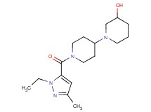 1'-[(1-ethyl-3-methyl-1H-pyrazol-5-yl)carbonyl]-1,4'-bipiperidin-3-ol