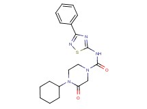 4-cyclohexyl-3-oxo-N-(3-phenyl-1,2,4-thiadiazol-5-yl)piperazine-1-carboxamide