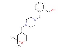 [2-({4-[(2,2-dimethyltetrahydro-2H-pyran-4-yl)methyl]piperazin-1-yl}methyl)phenyl]methanol
