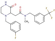 2-[1-(3-fluorobenzyl)-3-oxo-2-piperazinyl]-N-methyl-N-[3-(trifluoromethyl)benzyl]acetamide