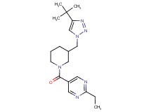 5-({3-[(4-tert-butyl-1H-1,2,3-triazol-1-yl)methyl]piperidin-1-yl}carbonyl)-2-ethylpyrimidine