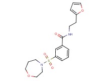 N-[2-(2-furyl)ethyl]-3-(1,4-oxazepan-4-ylsulfonyl)benzamide
