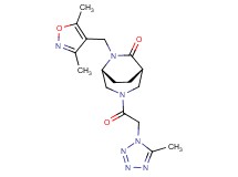 (1S*,5R*)-6-[(3,5-dimethylisoxazol-4-yl)methyl]-3-[(5-methyl-1H-tetrazol-1-yl)acetyl]-3,6-diazabicyclo[3.2.2]nonan-7-one