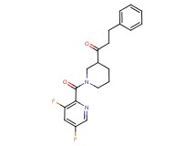 1-{1-[(3,5-difluoro-2-pyridinyl)carbonyl]-3-piperidinyl}-3-phenyl-1-propanone