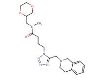 4-[5-(3,4-dihydro-2(1H)-isoquinolinylmethyl)-1H-tetrazol-1-yl]-N-(1,4-dioxan-2-ylmethyl)-N-methylbutanamide