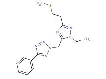 2-({1-ethyl-3-[2-(methylthio)ethyl]-1H-1,2,4-triazol-5-yl}methyl)-5-phenyl-2H-tetrazole
