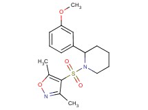 1-[(3,5-dimethyl-4-isoxazolyl)sulfonyl]-2-(3-methoxyphenyl)piperidine