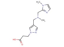 3-[4-({methyl[(1-methyl-1H-imidazol-2-yl)methyl]amino}methyl)-1H-pyrazol-1-yl]propanoic acid