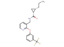(1R*,2S*)-2-propyl-N-({2-[3-(trifluoromethyl)phenoxy]pyridin-3-yl}methyl)cyclopropanecarboxamide