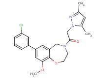 7-(3-chlorophenyl)-4-[(3,5-dimethyl-1H-pyrazol-1-yl)acetyl]-9-methoxy-2,3,4,5-tetrahydro-1,4-benzoxazepine