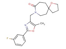 8-{[2-(3-fluorophenyl)-5-methyl-1,3-oxazol-4-yl]methyl}-1-oxa-8-azaspiro[4.6]undecan-9-one