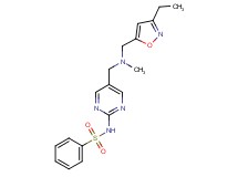 N-(5-{[[(3-ethylisoxazol-5-yl)methyl](methyl)amino]methyl}pyrimidin-2-yl)benzenesulfonamide