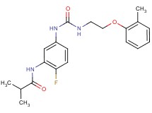 N-{2-fluoro-5-[({[2-(2-methylphenoxy)ethyl]amino}carbonyl)amino]phenyl}-2-methylpropanamide