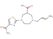 1-[4-(aminocarbonyl)-1,3-thiazol-2-yl]-4-[(2E)-but-2-en-1-yl]-1,4-diazepane-6-carboxylic acid