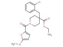 ethyl 4-(2-chlorobenzyl)-1-(5-methoxy-2-furoyl)-4-piperidinecarboxylate