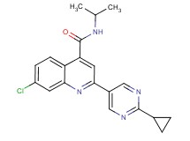7-chloro-2-(2-cyclopropylpyrimidin-5-yl)-N-isopropylquinoline-4-carboxamide