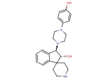 rel-(2R,3R)-3-[4-(4-hydroxyphenyl)-1-piperazinyl]-2,3-dihydrospiro[indene-1,4'-piperidin]-2-ol bis(trifluoroacetate) (salt)