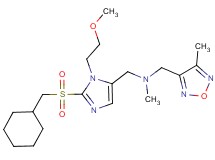 1-[2-[(cyclohexylmethyl)sulfonyl]-1-(2-methoxyethyl)-1H-imidazol-5-yl]-N-methyl-N-[(4-methyl-1,2,5-oxadiazol-3-yl)methyl]methanamine