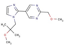 2-(methoxymethyl)-5-[1-(2-methoxy-2-methylpropyl)-1H-imidazol-2-yl]pyrimidine