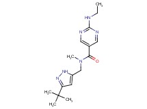 N-[(3-tert-butyl-1H-pyrazol-5-yl)methyl]-2-(ethylamino)-N-methylpyrimidine-5-carboxamide