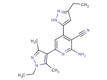 2-amino-6-(1-ethyl-3,5-dimethyl-1H-pyrazol-4-yl)-4-(3-ethyl-1H-pyrazol-5-yl)nicotinonitrile