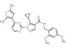 5-cyclopropyl-N-(2,4-dimethoxybenzyl)-1-[4-(2,5-dimethyl-3-thienyl)-2-pyrimidinyl]-1H-pyrazole-4-carboxamide