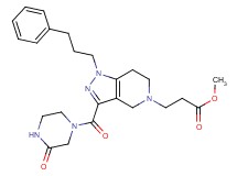 methyl 3-[3-[(3-oxo-1-piperazinyl)carbonyl]-1-(3-phenylpropyl)-1,4,6,7-tetrahydro-5H-pyrazolo[4,3-c]pyridin-5-yl]propanoate