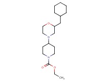 ethyl 4-[2-(cyclohexylmethyl)-4-morpholinyl]-1-piperidinecarboxylate