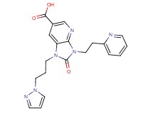 2-oxo-1-[3-(1H-pyrazol-1-yl)propyl]-3-(2-pyridin-2-ylethyl)-2,3-dihydro-1H-imidazo[4,5-b]pyridine-6-carboxylic acid