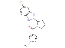 5-fluoro-2-{1-[(1-methyl-1H-pyrazol-4-yl)carbonyl]-2-pyrrolidinyl}-1H-benzimidazole