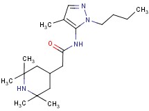N-(1-butyl-4-methyl-1H-pyrazol-5-yl)-2-(2,2,6,6-tetramethylpiperidin-4-yl)acetamide