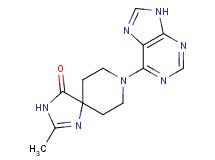 2-methyl-8-(9H-purin-6-yl)-1,3,8-triazaspiro[4.5]dec-1-en-4-one
