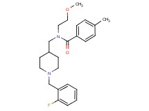 N-{[1-(2-fluorobenzyl)-4-piperidinyl]methyl}-N-(2-methoxyethyl)-4-methylbenzamide